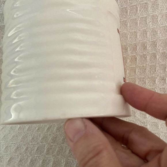 Nantucket Home Oversized Ribbed Cream & Orange “R” Mug - Picture 6 of 8